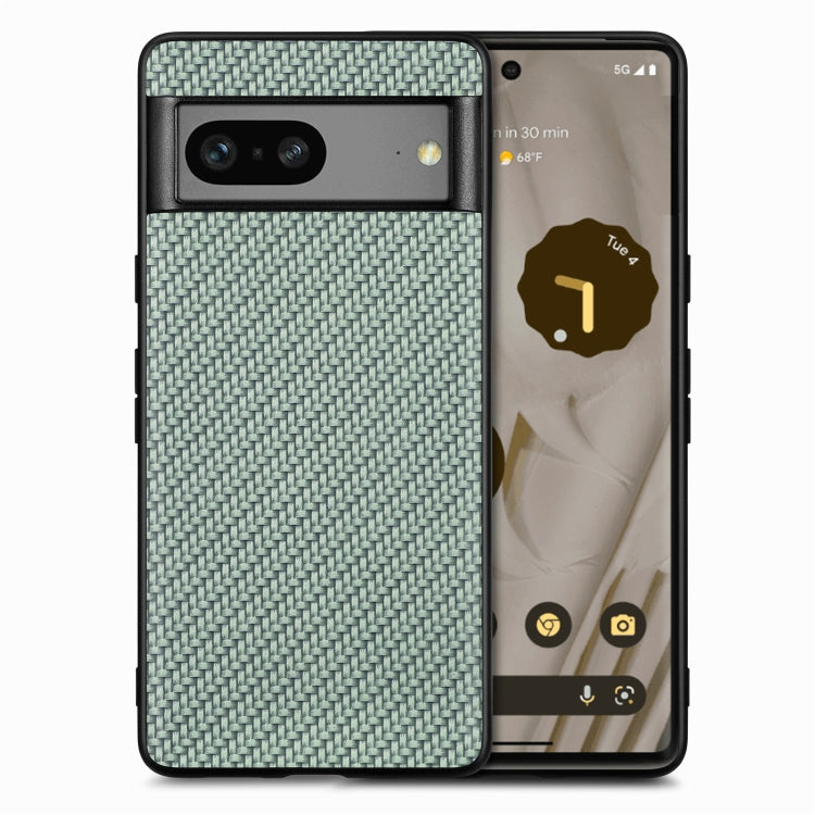 Carbon Fiber Texture Leather Back Cover Phone Case
