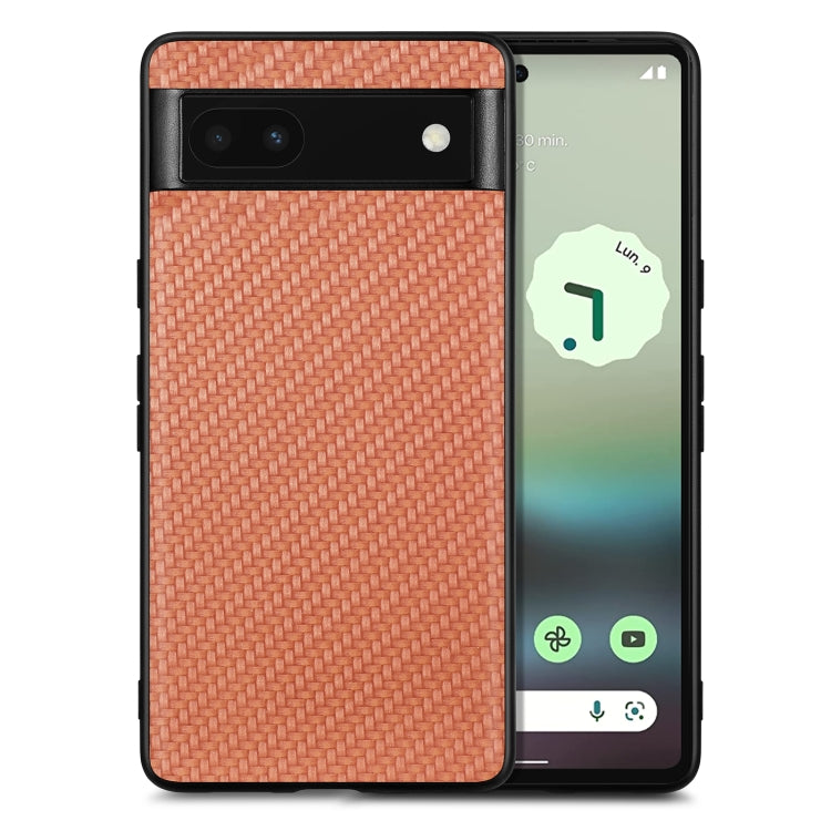 Carbon Fiber Texture Leather Back Cover Phone Case