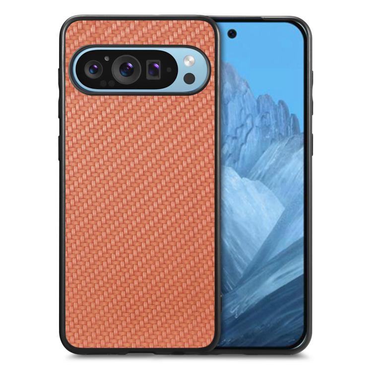 Carbon Fiber Texture Leather Back Cover Phone Case