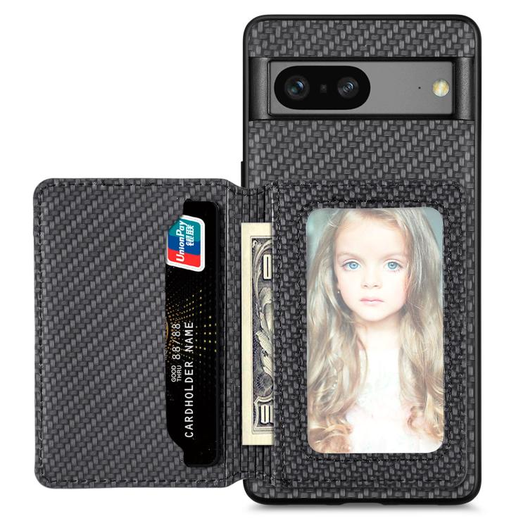 Carbon Fiber Magnetic Card Bag Phone Case