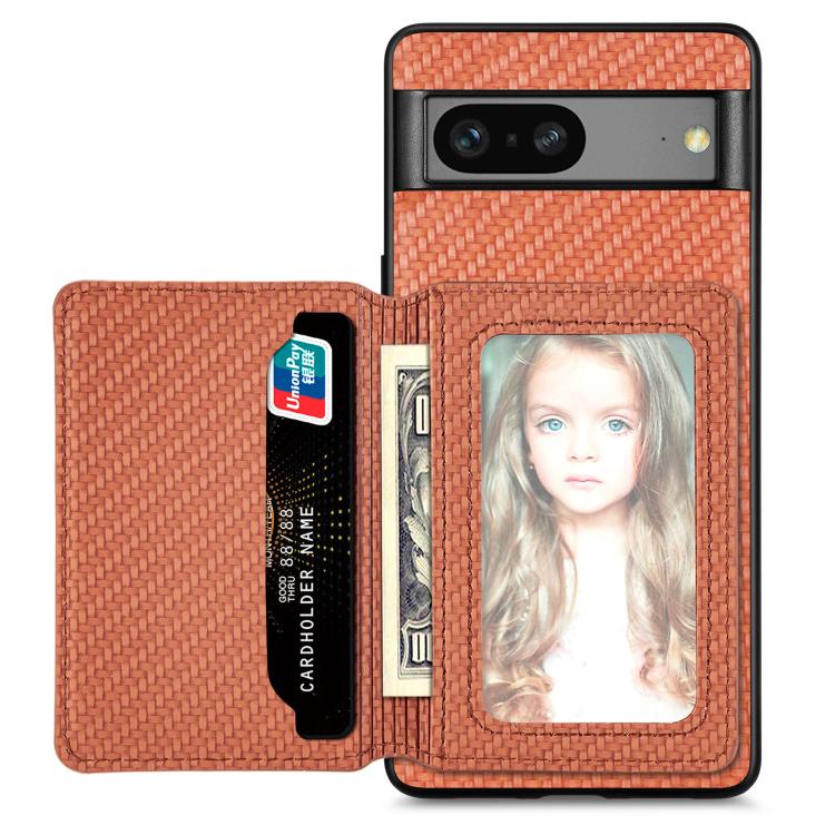Carbon Fiber Magnetic Card Bag Phone Case