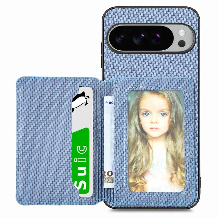 Carbon Fiber Magnetic Card Bag Phone Case