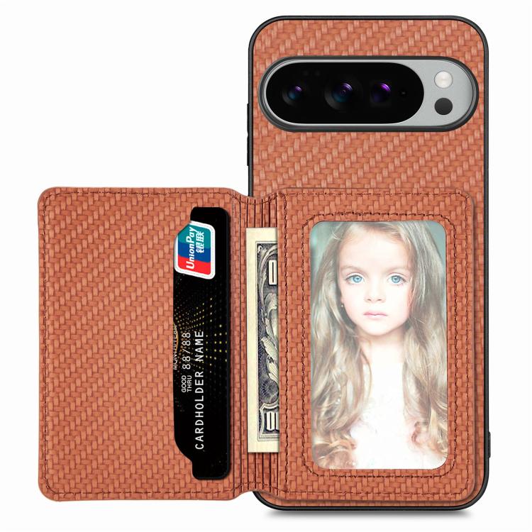 Carbon Fiber Magnetic Card Bag Phone Case