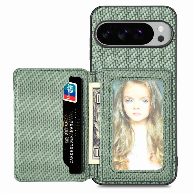 Carbon Fiber Magnetic Card Bag Phone Case