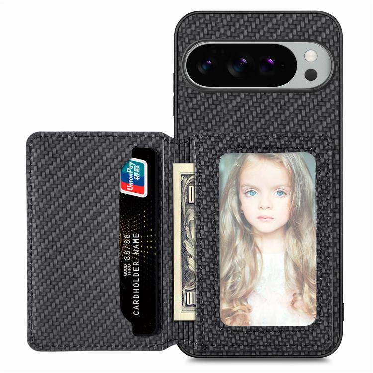 Carbon Fiber Magnetic Card Bag Phone Case