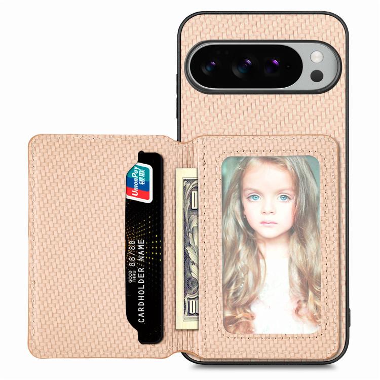 Carbon Fiber Magnetic Card Bag Phone Case