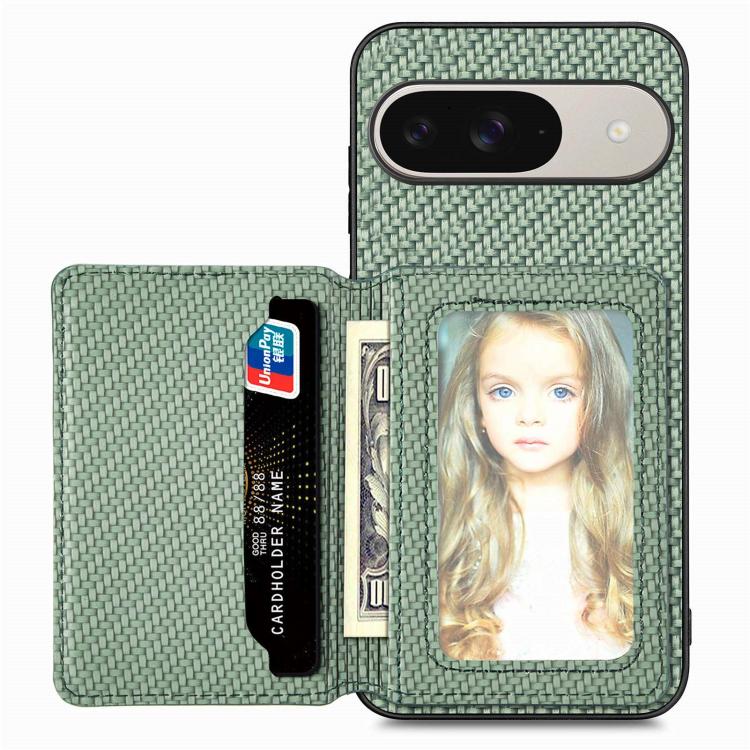 Carbon Fiber Magnetic Card Bag Phone Case