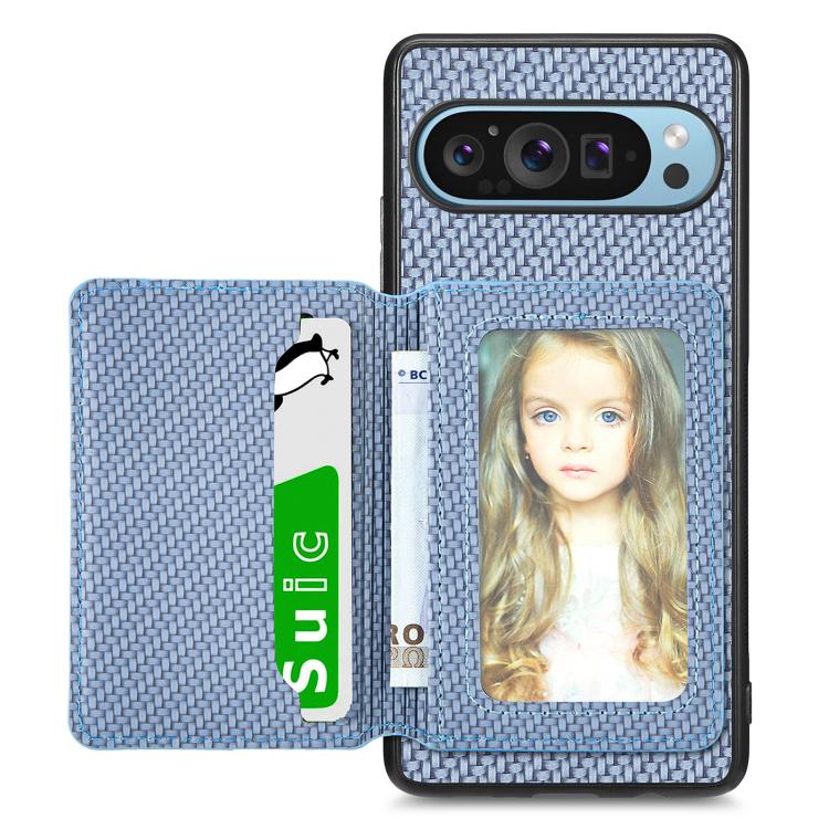 Carbon Fiber Magnetic Card Bag Phone Case