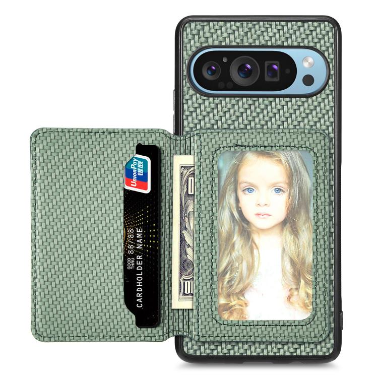 Carbon Fiber Magnetic Card Bag Phone Case