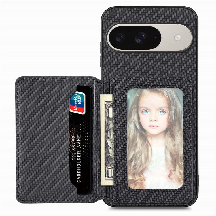 Carbon Fiber Magnetic Card Bag Phone Case