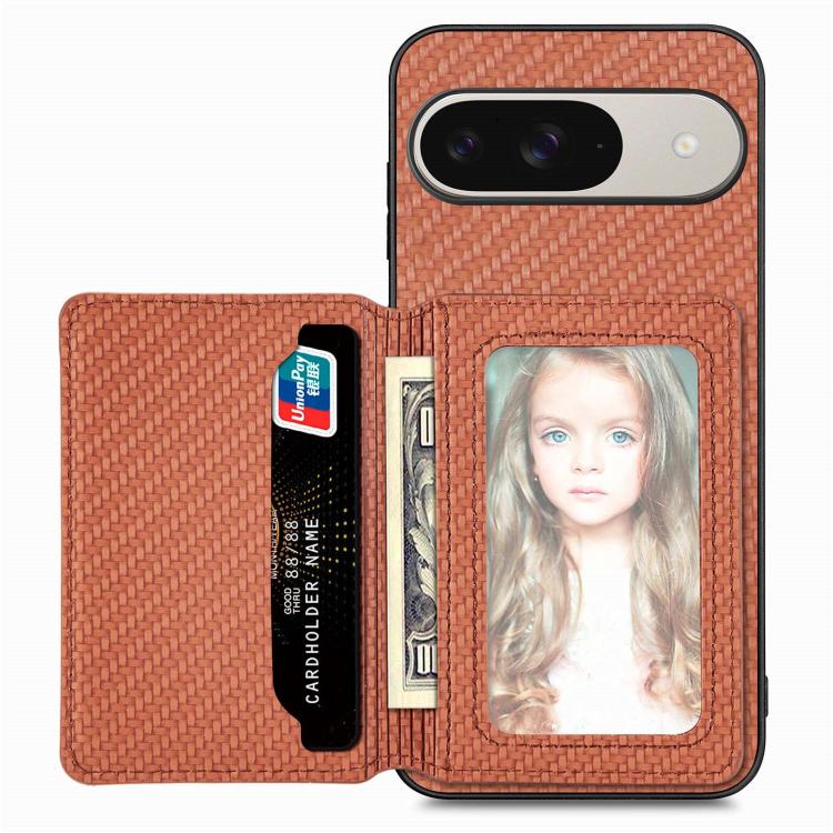 Carbon Fiber Magnetic Card Bag Phone Case