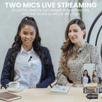 3 in 1 Lavalier Noise Reduction Wireless Microphone for iPhone / iPad / Android / Camera — view 5