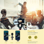 3 in 1 Lavalier Noise Reduction Wireless Microphone for iPhone / iPad / Android / Camera — view 9