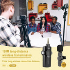 3 in 1 Lavalier Noise Reduction Wireless Microphone for iPhone / iPad / Android / Camera — view 10