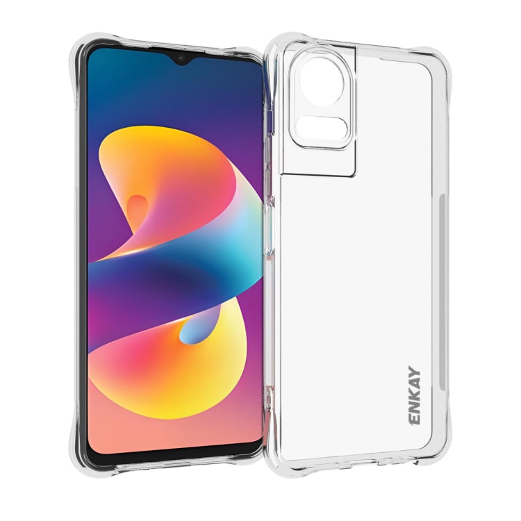 ENKAY Hat-Prince Transparent TPU Shockproof Phone Case — For TCL 501 4G