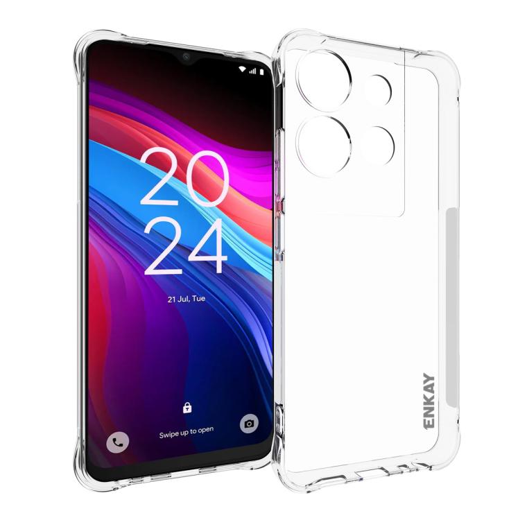 ENKAY Hat-Prince Transparent TPU Shockproof Phone Case — For TCL 50 SE 4G