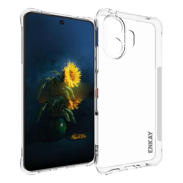 ENKAY Hat-Prince Transparent TPU Shockproof Phone Case — For TCL 50 5G