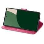 Four-leaf Clasp Embossed Buckle Leather Phone Case