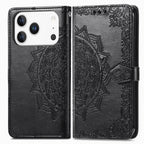 Mandala Flower Embossed Leather Phone Case