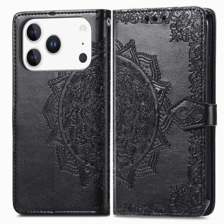 Mandala Flower Embossed Leather Phone Case
