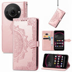 Mandala Flower Embossed Leather Phone Case
