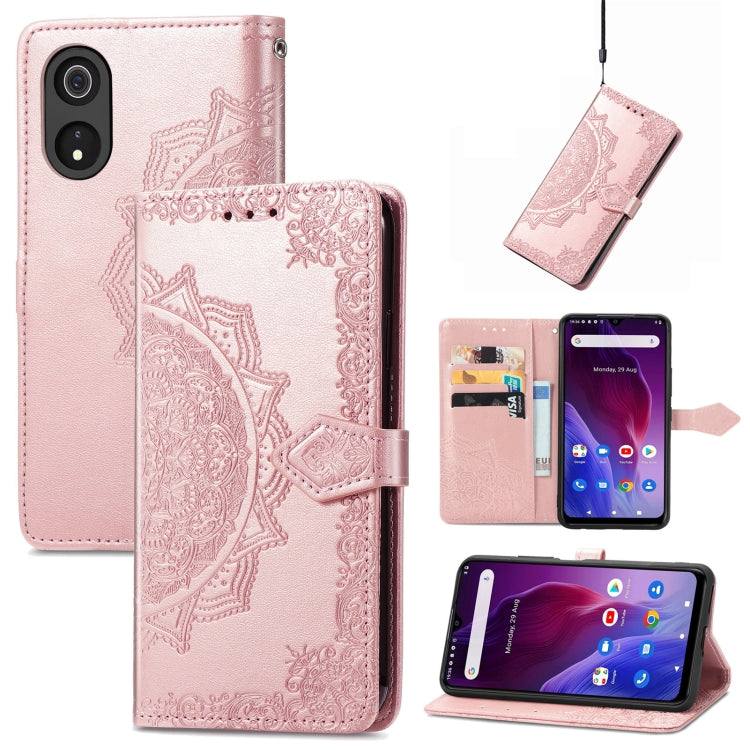 Mandala Flower Embossed Leather Phone Case
