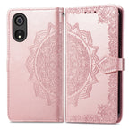 Mandala Flower Embossed Leather Phone Case
