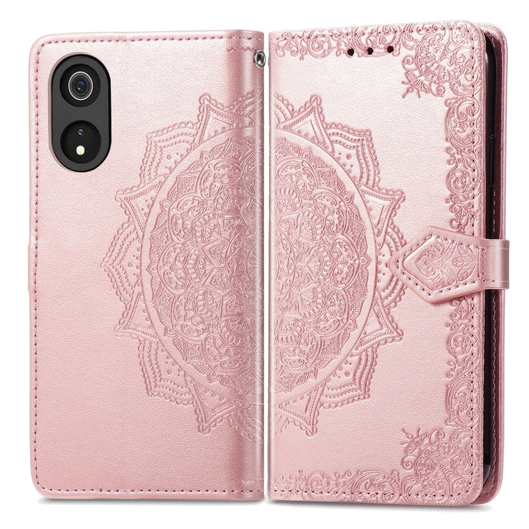 Mandala Flower Embossed Leather Phone Case