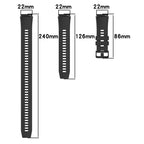 Long & Short Sports Solid Color Silicone Watch Band Set
