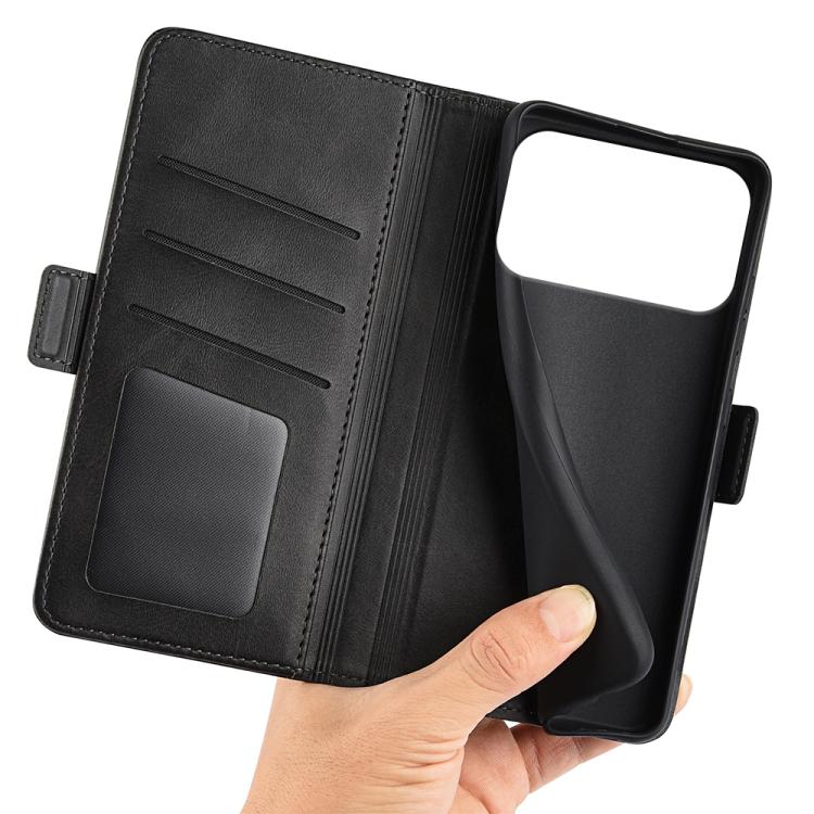 Dual-side Magnetic Buckle Horizontal Flip Leather Phone Case