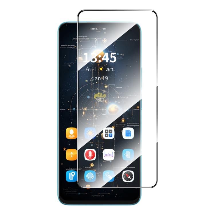 ENKAY Hat-Prince Full Glue High Aluminum-silicon Tempered Glass Film — For Redmi Note 14 4G 163.25mm