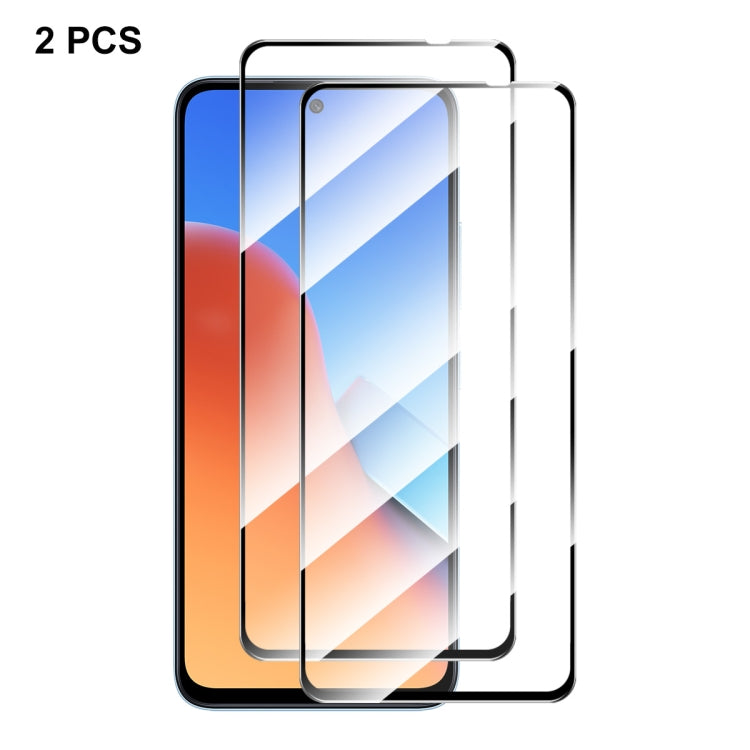 2pcs ENKAY Hat-Prince Full Glue High Aluminum-silicon Tempered Glass Film — For Xiaomi Poco C50 4G