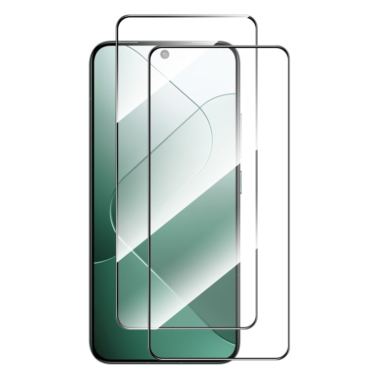 2pcs ENKAY Hat-Prince Full Glue High Aluminum-silicon Tempered Glass Film — For Xiaomi Poco M6 Pro 5G