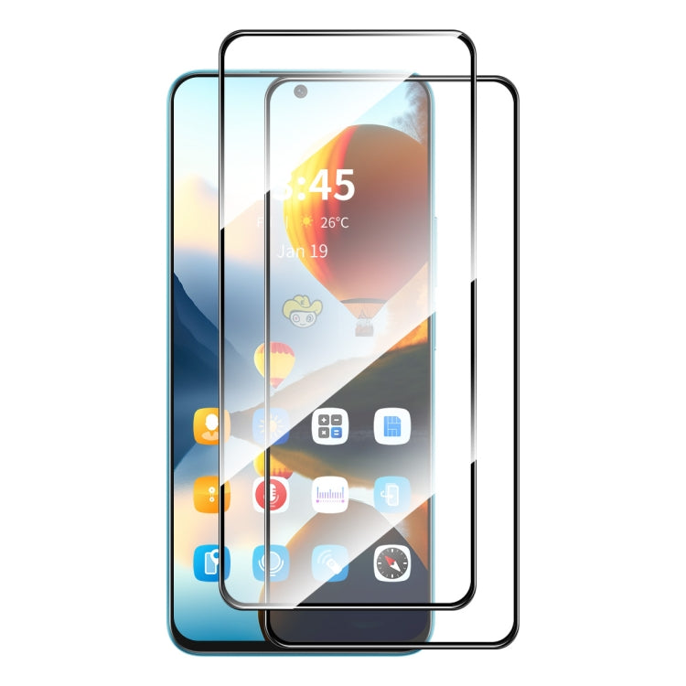 2pcs ENKAY Hat-Prince Full Glue High Aluminum-silicon Tempered Glass Film — For Xiaomi Poco M6 5G