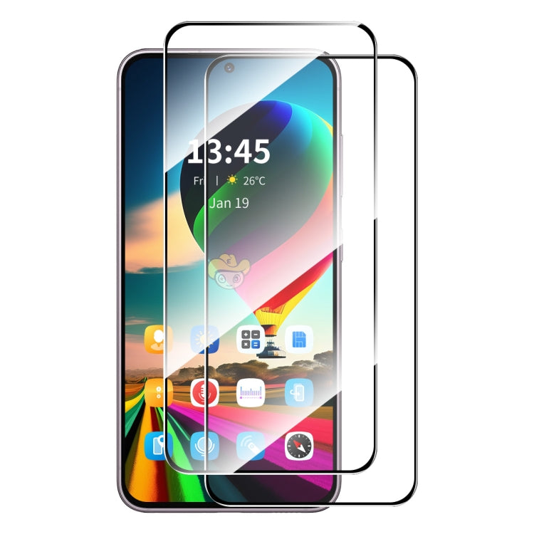 2pcs ENKAY Hat-Prince Full Glue High Aluminum-silicon Tempered Glass Film — For Xiaomi Poco M6 Pro 4G