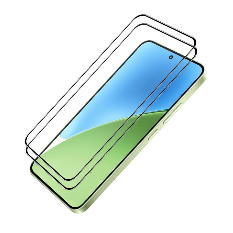 2pcs ENKAY Hat-Prince Full Glue High Aluminum-silicon Tempered Glass Film — For Redmi 17C 4G
