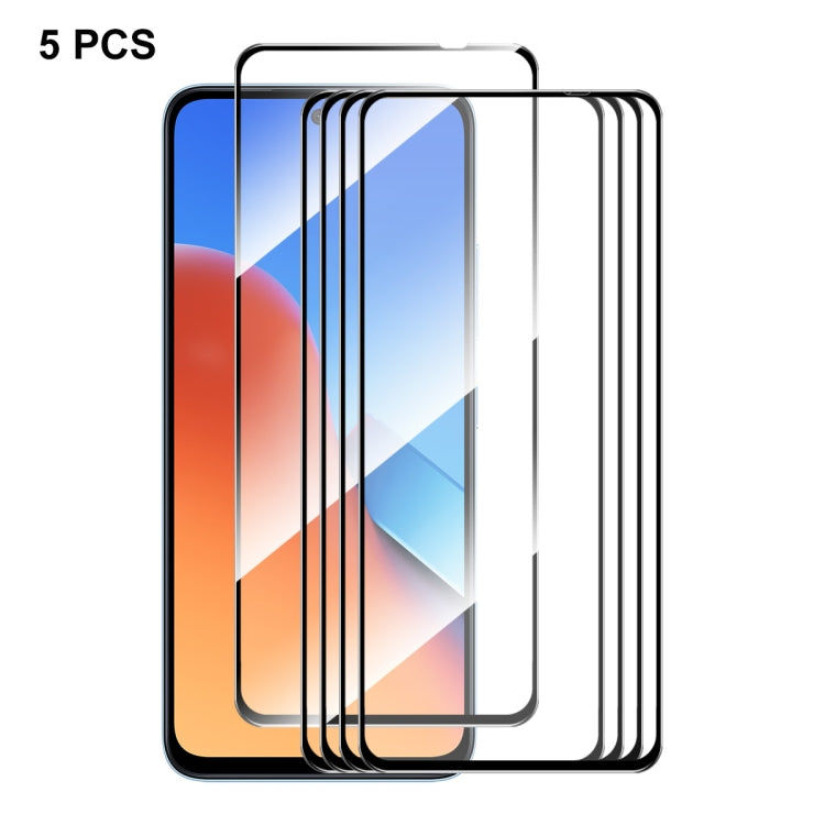 5pcs ENKAY Hat-Prince Full Glue High Aluminum-silicon Tempered Glass Film — For Xiaomi Redmi A1+ 4G / A2+ 4G