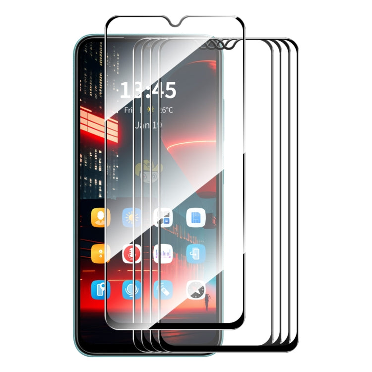 5pcs ENKAY Hat-Prince Full Glue High Aluminum-silicon Tempered Glass Film — For Xiaomi 14T