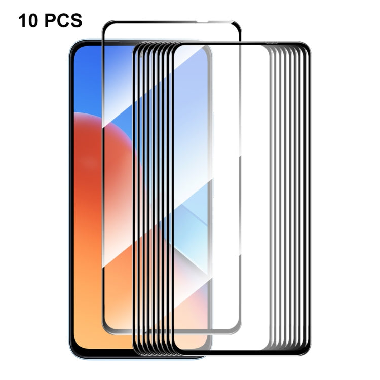 10pcs ENKAY Hat-Prince Full Glue High Aluminum-silicon Tempered Glass Film — For Xiaomi Redmi A1+ 4G / A2+ 4G