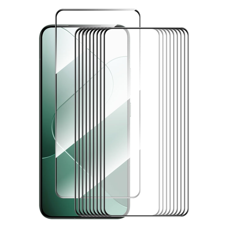 10pcs ENKAY Hat-Prince Full Glue High Aluminum-silicon Tempered Glass Film — For Xiaomi Redmi 13C