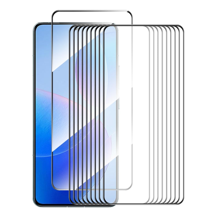 10pcs ENKAY Hat-Prince Full Glue High Aluminum-silicon Tempered Glass Film — For Xiaomi Poco X6