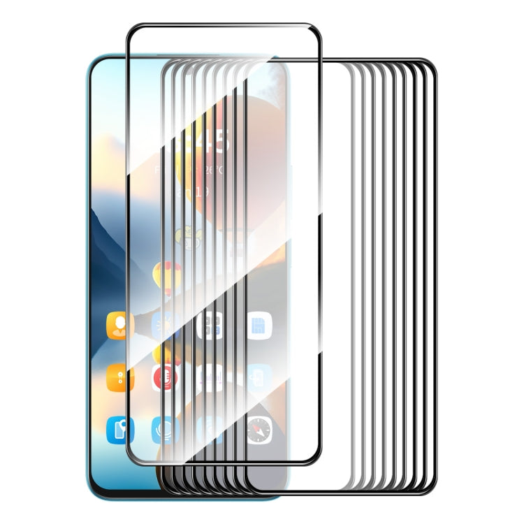 10pcs ENKAY Hat-Prince Full Glue High Aluminum-silicon Tempered Glass Film — For Xiaomi Poco M6 5G