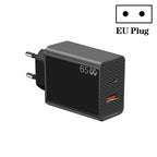 GaN PD48W Type-C PD3.0 + USB3.0 Notebook Adapter for MacBook Series ，EU Plug