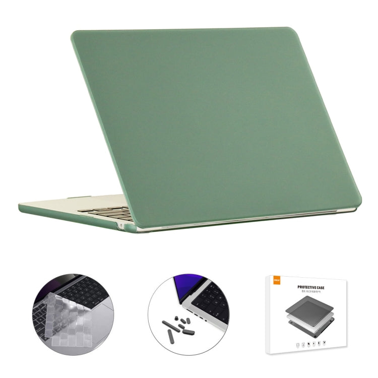 ENKAY EU Version 3 in 1 Matte Protective Case with TPU Keyboard Film & Anti-dust Plugs — Purple