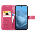 Four-leaf Clasp Embossed Buckle Leather Phone Case