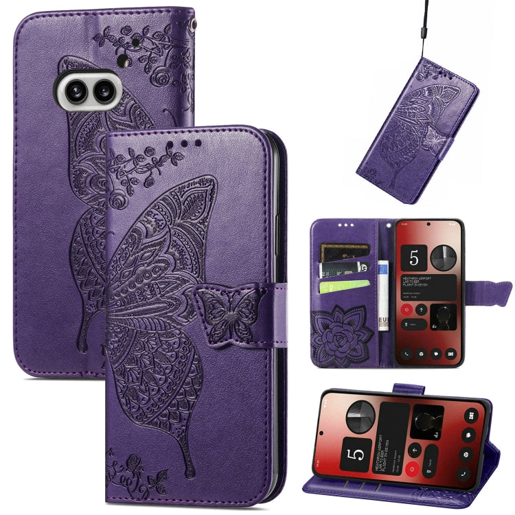 Butterfly Love Flower Embossed Leather Phone Case