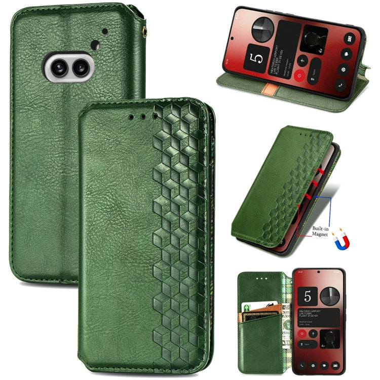 Cubic Grid Pressed Magnetic Leather Phone Case