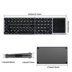 FK328T Cell Phone Tablet Laptop Wireless Bluetooth Keyboard Portable 3-Folded Keyboard