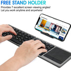 FK328T Cell Phone Tablet Laptop Wireless Bluetooth Keyboard Portable 3-Folded Keyboard
