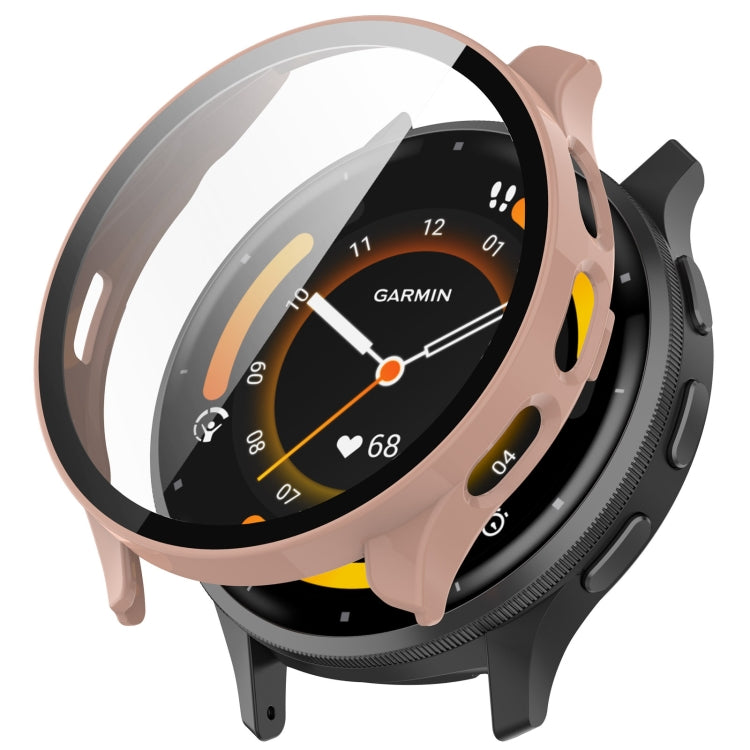 PC + Tempered Film Integrated Watch Protective Case — Ivory White